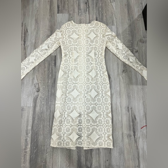 Vintage Dolce & Gabbana White Lace Dress with Pink Sash - Picture 9 of 16